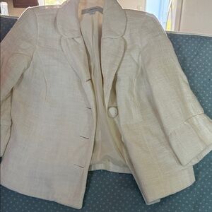 Merona Cream Textured Button-Front Blazer